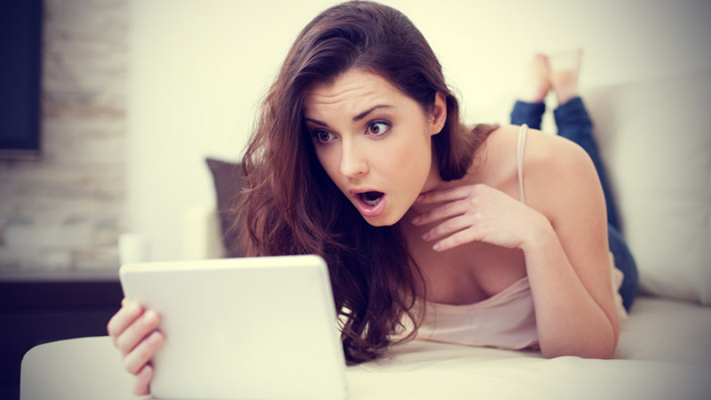 Shocked Laptop Girl