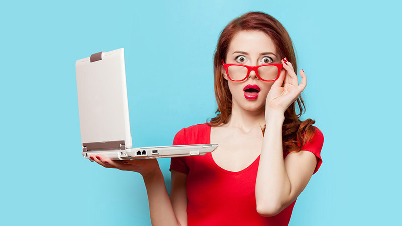 Computer User Surprised