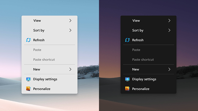Fluent Design Context Menu